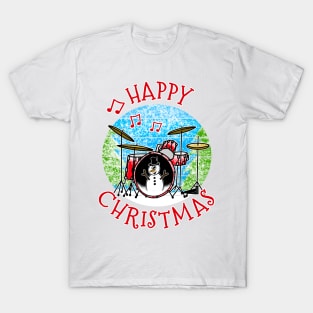 Christmas Drummer Drums Musician Xmas 2022 T-Shirt